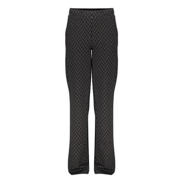 Pants jacquard wide leg Zwart 1