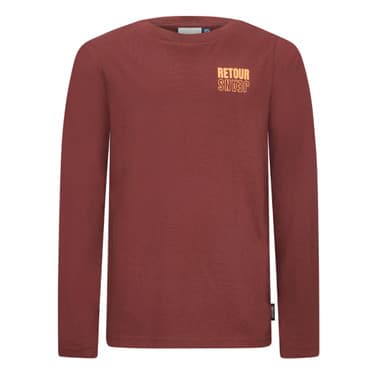 Frank Longsleeve Backprint Bordeaux