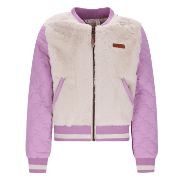 Doris Stepped Jacket with Fur Roze