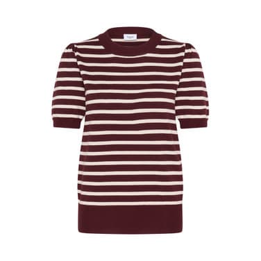 MilaSZ SS Striped Pullover Bruin 1