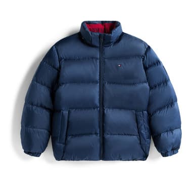 Essential Down Jacket Hooded Donker Blauw