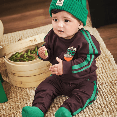 Frenkie Mini Sweatpants Tape Bruin 1