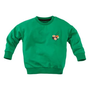 Tijl Mini Sweater Backprint Sushi Groen