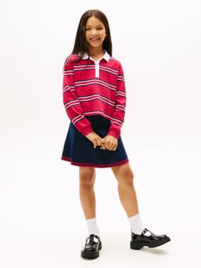 Varsity Knitted Skirt Donker Blauw