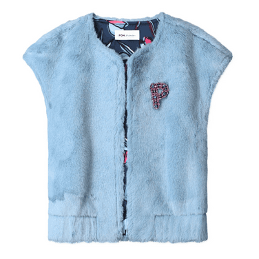 GILET - Fur Misty Blue Blauw