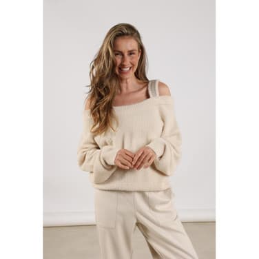 Praag Pullover Lurex Zand