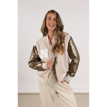 Gent Jacket Metallic Sleeve Beige