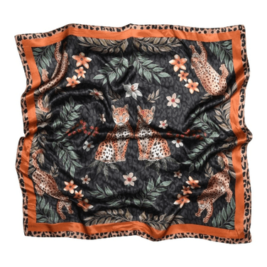 Allison silk scarf Zwart 1