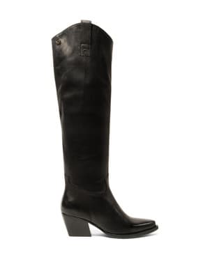 LA85717black Adaline tall boots pointed Zwart 1