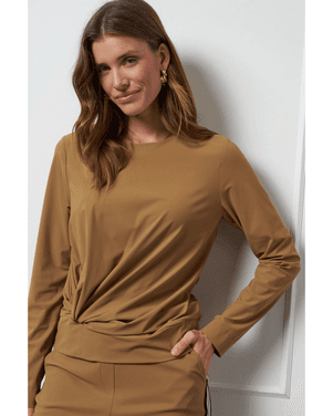 Winona knot top Camel
