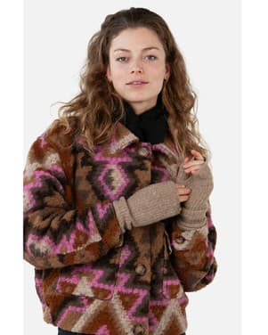 Darty Fingerless Gloves Bruin 1