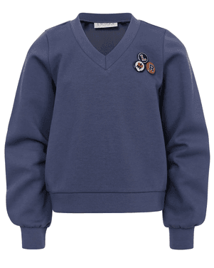 10Sixteen Sweater v-neck scuba Blauw