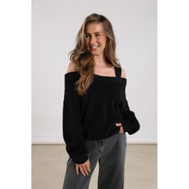Praag Pullover Lurex Zwart 1
