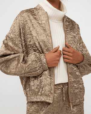 Bomber satin crinkle Goud