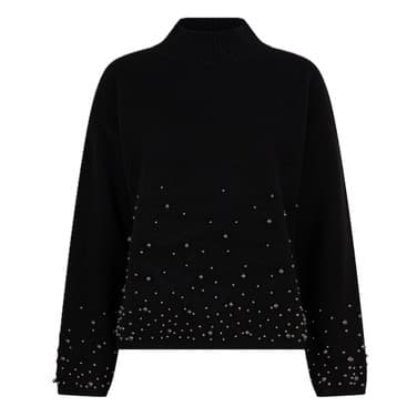 Sweater pearls Zwart 1