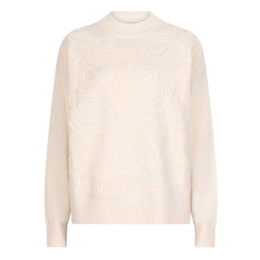 Sweater embroidery Beige