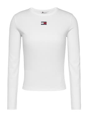 TJW Slim LS Badge Tee Ext Ecru