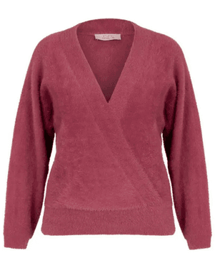 Nuri wrap pullover Roze