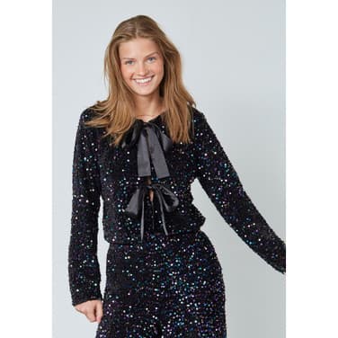 NELL-TOP.LS2 Blouse Zwart 1