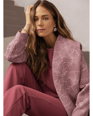 Estella jacquard jacket Roze