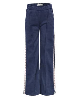 Little lurex sweat pants heart tape Donker Blauw