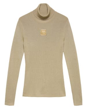 Noroton Shiny Turtleneck Goud