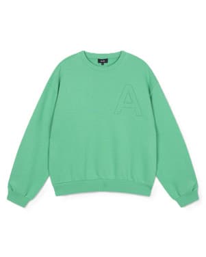 ladies knitted embroidered A sweater Groen