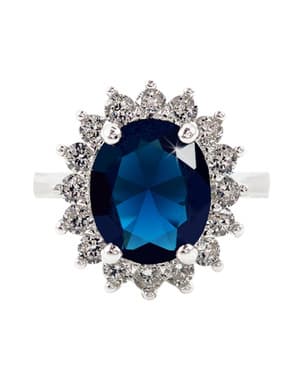 Royal Engagement Ring Sapphire Blauw