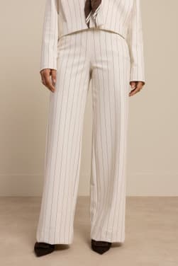 Lexie bonded pinstripe trousers Off White