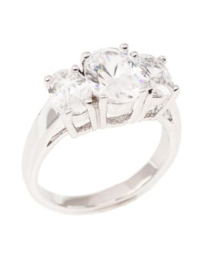 Engagement Ring Zirkonia Zilver