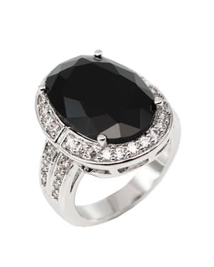 Cocktail Ring Zwart Zilver