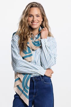 SCARF VTT 904 printed Blauw