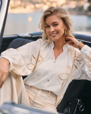 Bridget Blouse Embroidery Off White