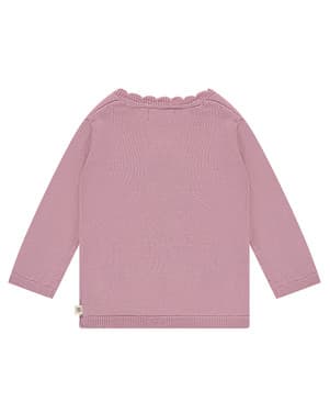 baby cross body cardigan spring roses Roze