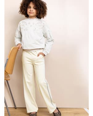 Sayla Travellers Interlock Palazzo Pants Off White