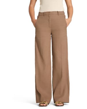 Mira Wide Leg Pantalon Bruin 1