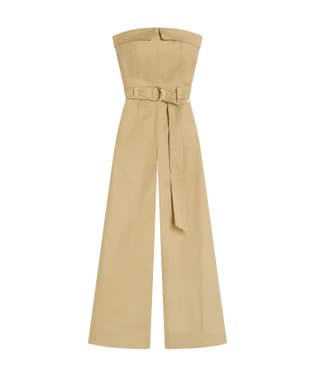 MYRA wide leg jumpsuit Camel