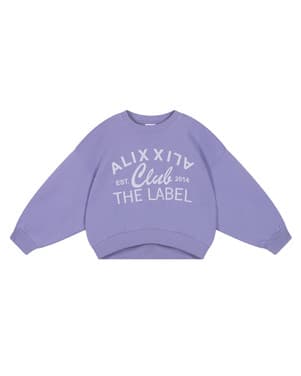 kids knitted ALIX club print sweater Paars