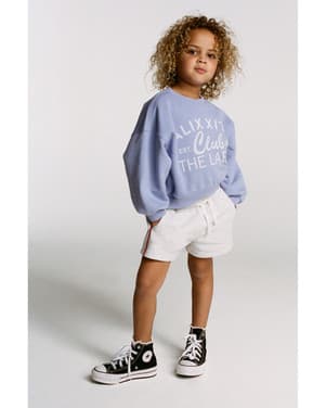 kids knitted ALIX club print sweater Paars