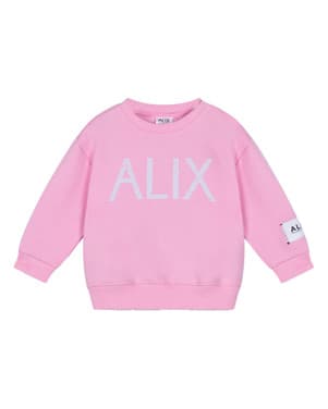 baby knitted on tour logo sweater Roze