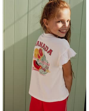 Little Sweater with Ruffles SS Granada Off White