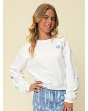 10sixteen Sweater Letter Backprint Off White