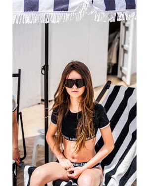 Crop Top Bikini Zwart 1