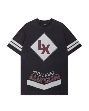 ladies knitted sporty t-shirt dress Grijs