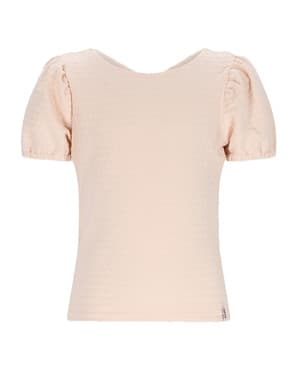 Kiamo Dotted Jersey top with open back Off White