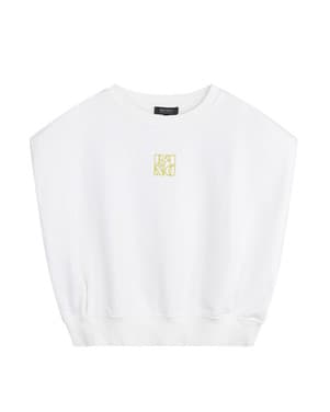 ladies knitted sleeveless oversized sweat JENNELY Off White