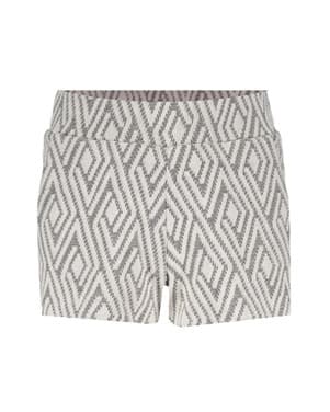 Short jacquard black/white Zwart 1