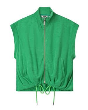 GILET - Terry Palm Green Groen