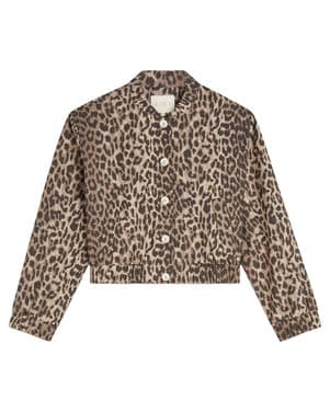 NADINE bomber jacket met leopard print Bruin 1