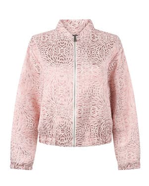 ROX JASJE MJ 219 bomber long sleeve metallic jaquard Roze